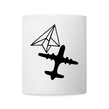 Traum von Größe (Schwarz) - Tasse - Weiß - Vorne