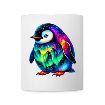 Manchot aurore boréale - Mug blanc - blanc - Devant
