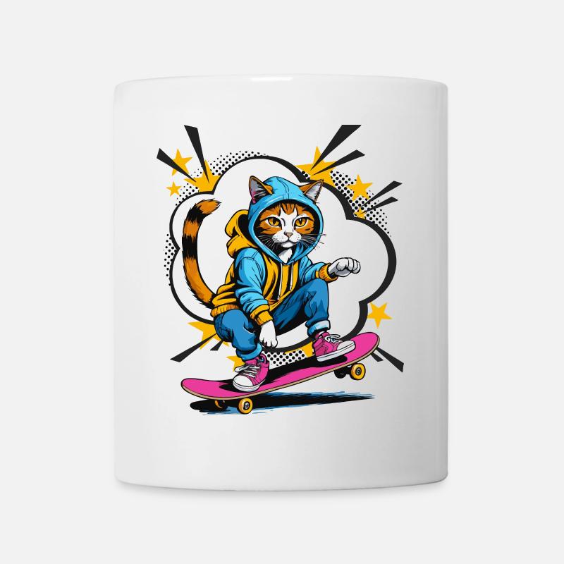 Skater-Kater II: Das Skateboard-Abenteuer - Tasse - Weiß