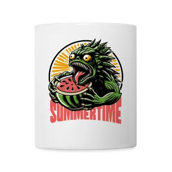 Summertime Summer Vibes Plage Melon Monstre - Mug blanc - blanc - Devant