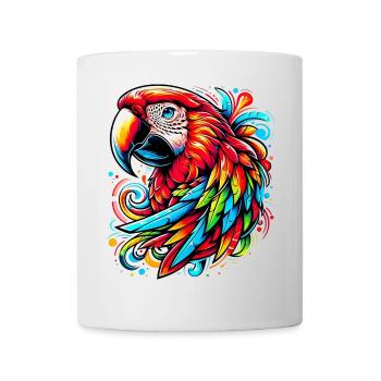 Papagei - Tasse - Weiß - Vorne