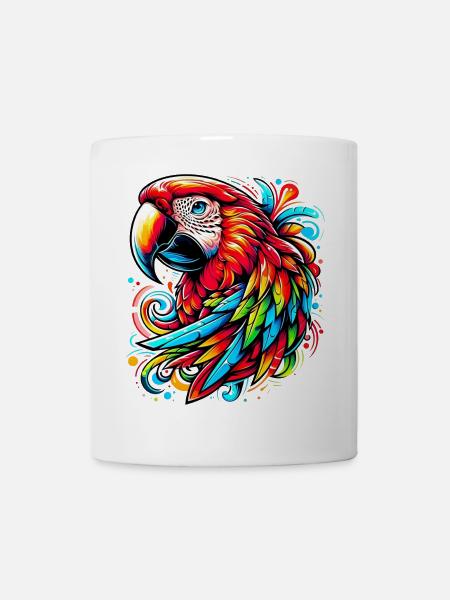 Papagei - Tasse - Weiß