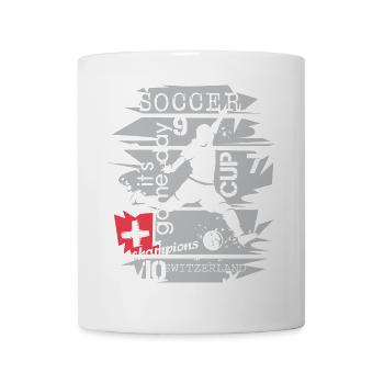 Fußball Schweiz Spieler Team Turnier Collage icon - Tasse - Weiß - Vorne