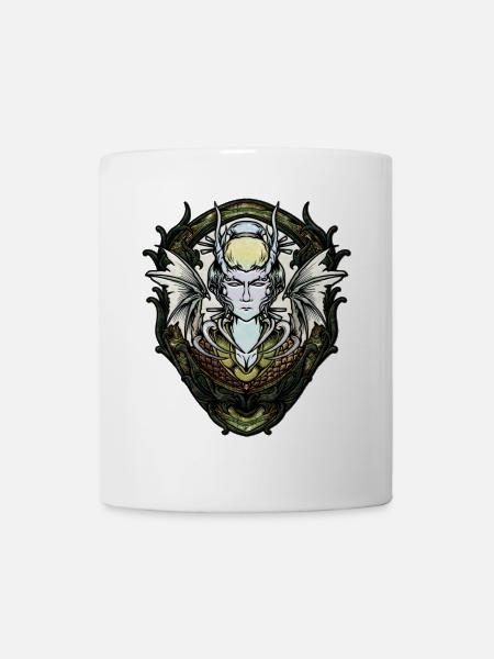 Dunkle Fantasy-Kreatur mit Flügeln. - Tasse - Weiß