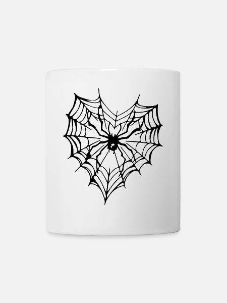 Spinnen Tattoo - Spider Tattoo - Tasse - Weiß