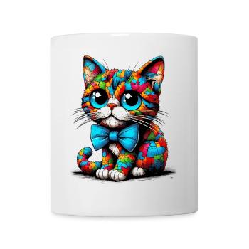 Chat avec noeud papillon - Mug blanc - blanc - Devant