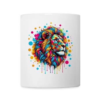 Löwe - Tasse - Weiß - Vorne