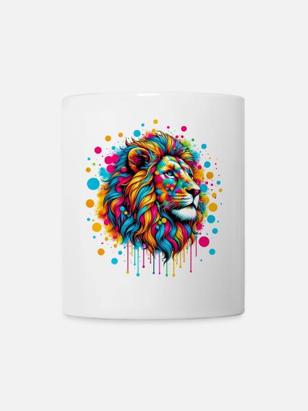 Löwe - Tasse - Weiß
