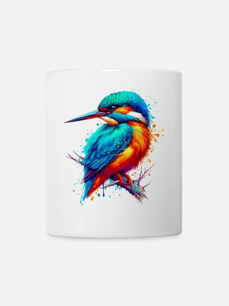 Eisvogel - Tasse - Weiß
