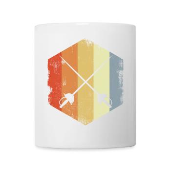 Vintage Fechtschwerter - Tasse - Weiß - Vorne