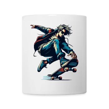 Vivid colorful motif of a skater - Mug - white - Front