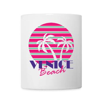 Venice Beach mit Palmen - Tasse - Weiß - Vorne