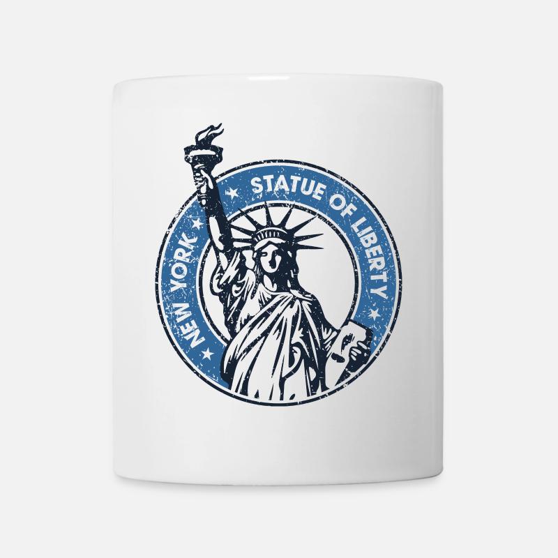 Icône du cercle de la liberté - Mug blanc - blanc