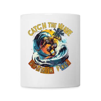 Catch the Wave Surf Retro - Tasse - Weiß - Vorne
