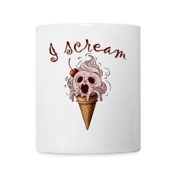 i scream 4 eis cream, böses Eis - Tasse - Weiß - Vorne