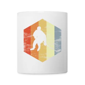 Vintage Eishockeyspieler - Tasse - Weiß - Vorne