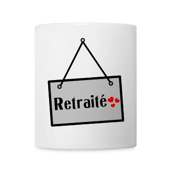 RETRAITE. RETRAITE. RETRAITEE. BONNE RETRAITE - Mug blanc - blanc - Devant