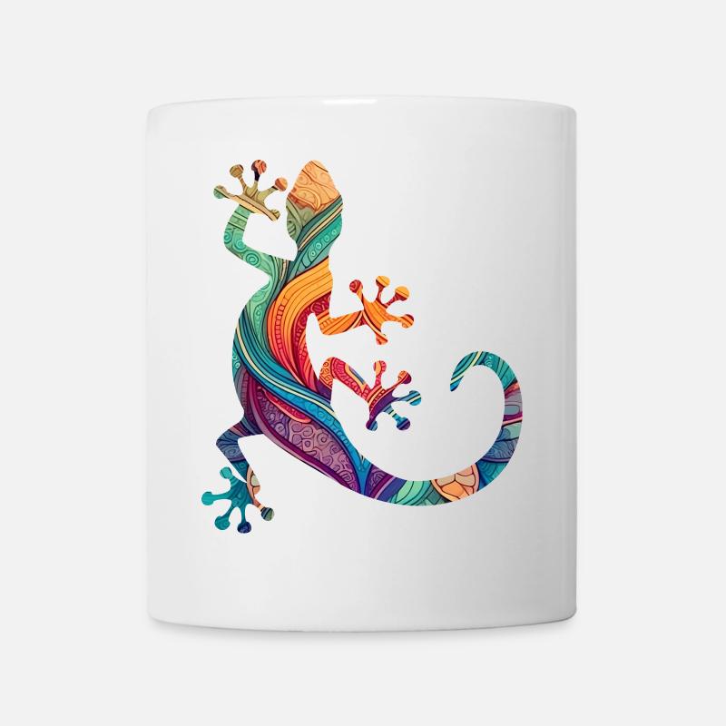 Mandala Gecko - Mug blanc - blanc