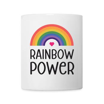 LGBT Pride Monat - Regenbogen Power - Tasse - Weiß - Vorne