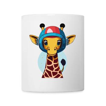 Space Giraffe with Helmet - Mug - white - Front