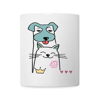 Dog and cat - Mug - white - Front