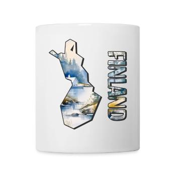 Watercolor MapFinland - Mug - white - Front