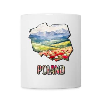 Watercolor Map Poland - Mug - white - Front
