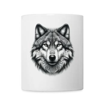 Wolf - Tasse - Weiß - Vorne