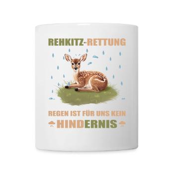 Rehkitz Rettung - Tasse - Weiß - Vorne