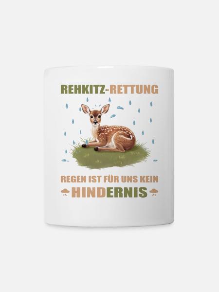 Rehkitz Rettung - Tasse - Weiß