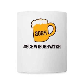 Schwiegervater 2024 Vater der Braut Schwiegerpapa - Tasse - Weiß - Vorne