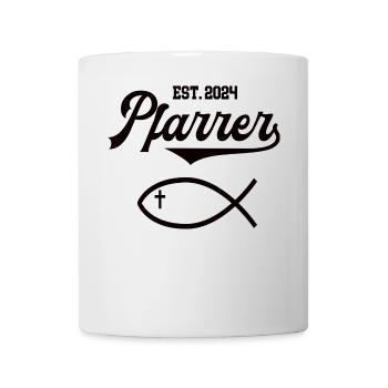 Pfarrer est 2024 Fisch Symbol Christentum Kirche - Tasse - Weiß - Vorne