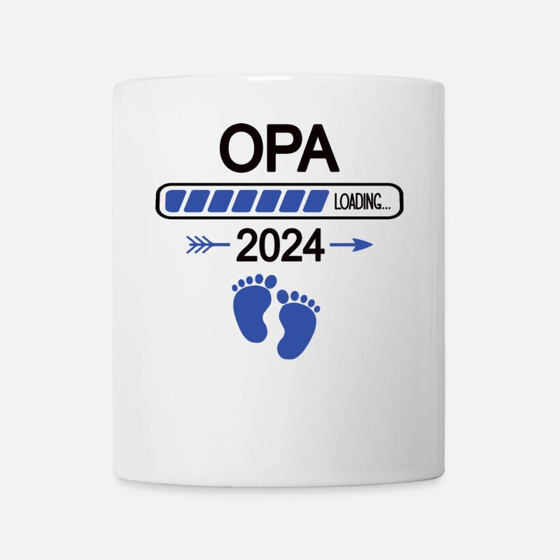 Opa Eines Enkel Großvater Werden Baby Kommt 2024 - Tasse - Weiß