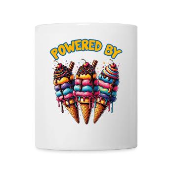 Lustiges Eiscreme Design und Spruch - Tasse - Weiß - Vorne