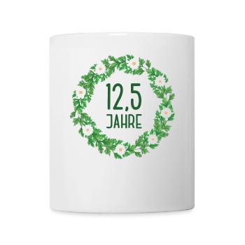 Petersilien Hochzeit 12.5 Jahre Ehe Hochzeitstag - Tasse - Weiß - Vorne