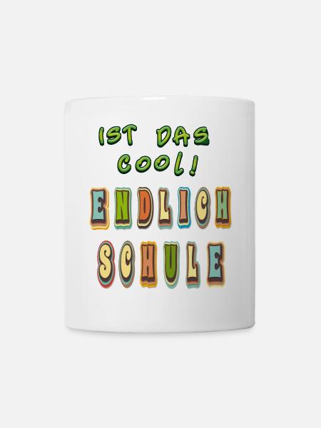 endlich Schule - Tasse - Weiß