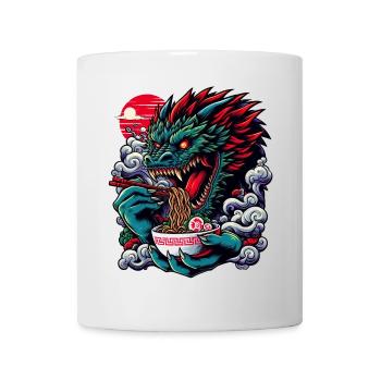 Ramen-Festmahl Nudeln schlürfen wie ein brennender Drache - Tasse - Weiß - Vorne