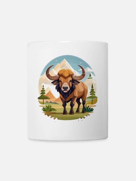 Büffel - Tasse - Weiß