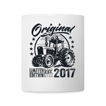 Original 2017 Anniversaire 2017 Fermier Tracteur - Mug blanc - blanc - Devant