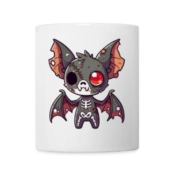 Chauve-souris zombie effrayante pour s’amuser à Halloween - Mug blanc - blanc - Devant