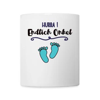 Endlich Onkel Werden Nichte Baby Verkündung Onkels - Tasse - Weiß - Vorne