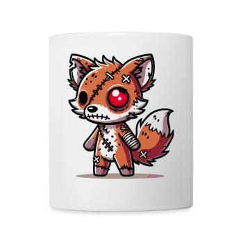 Creepy zombie fox for Halloween fun - Mug - white - Front