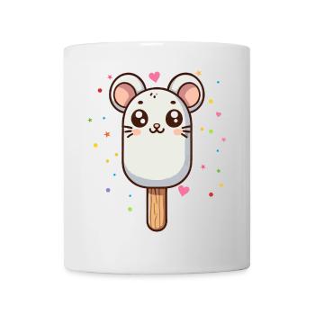 Motif de glace souris mignon pour l’été - Mug blanc - blanc - Devant