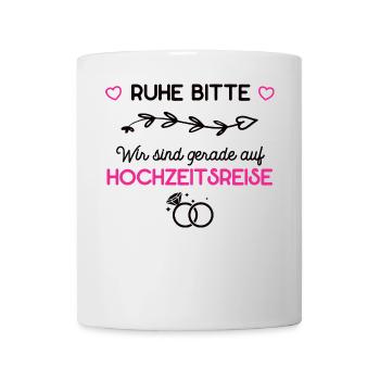 Hochzeitsreise Flittern Flitterwochen Reise Urlaub - Tasse - Weiß - Vorne