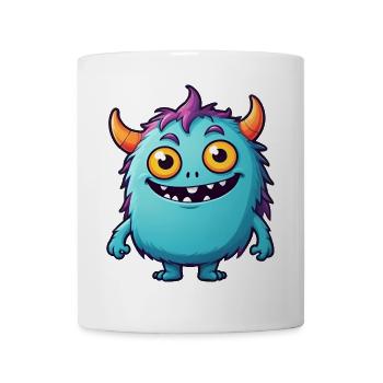 Niedliches Kinder-Cartoon-Monster - Tasse - Weiß - Vorne