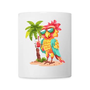 Parrot Summer Beach Comic - Mug - white - Front