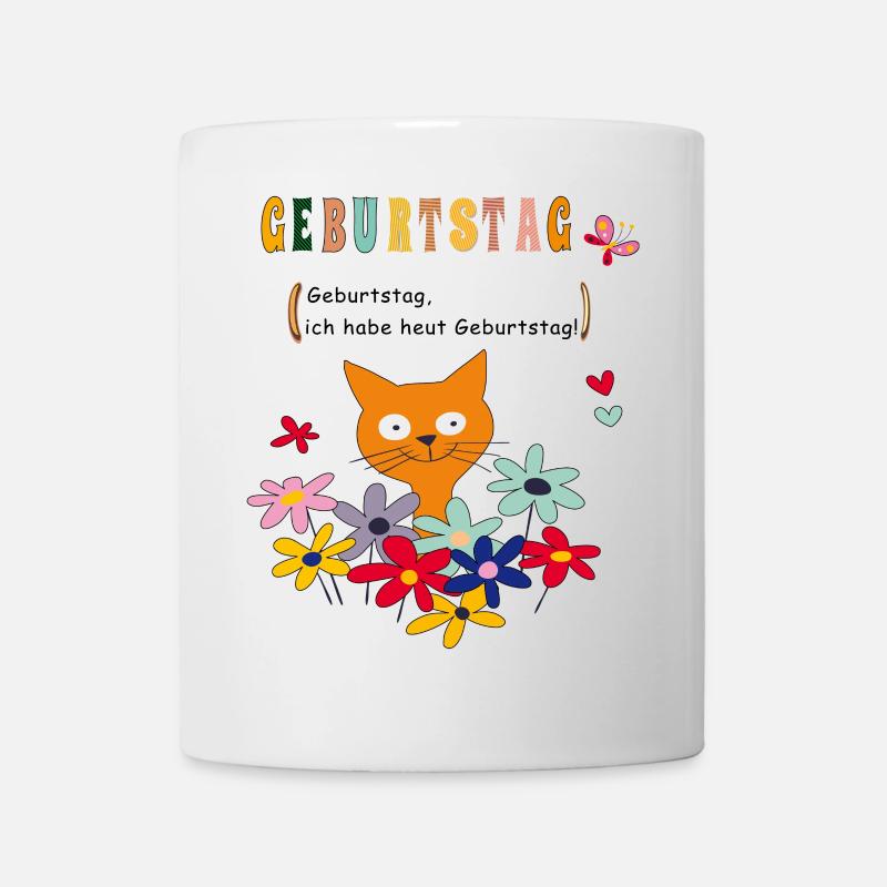 Geburtstag, Happy Birthday - Tasse - Weiß