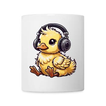 Motif de casque de poussin mignon - Mug blanc - blanc - Devant