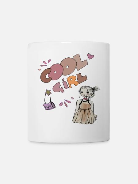 Cool Girl, Mädchen - Tasse - Weiß
