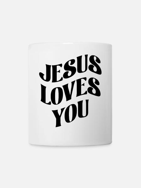 Jésus t’aime - Mug blanc - blanc